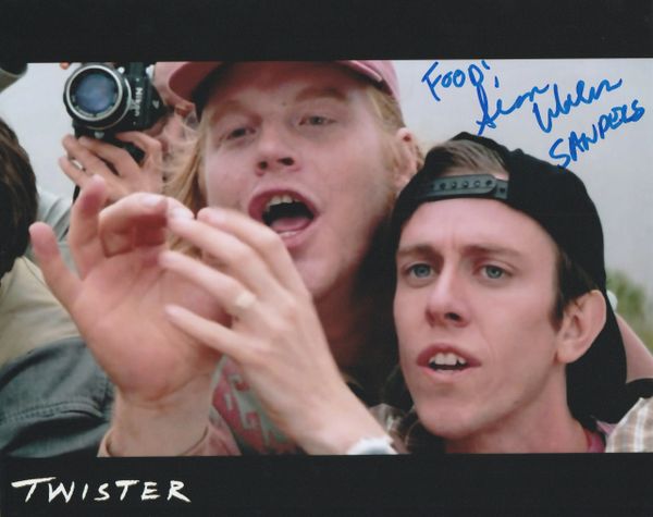 Sean Whalen autograph 8x10, Twister movie, two inscriptions