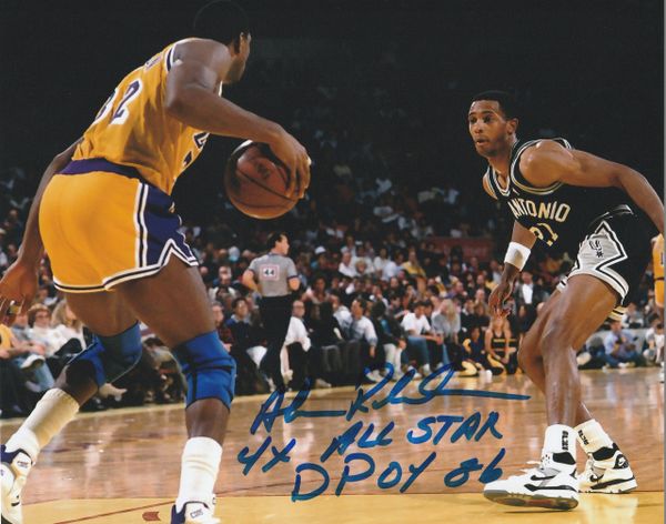 Alvin Robertson autograph 8x10, San Antonio Spurs, 4x All Star, DPOY 86