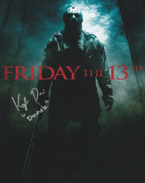 Kyle Davis autograph 8x10, Friday the 13th movie, character inscription