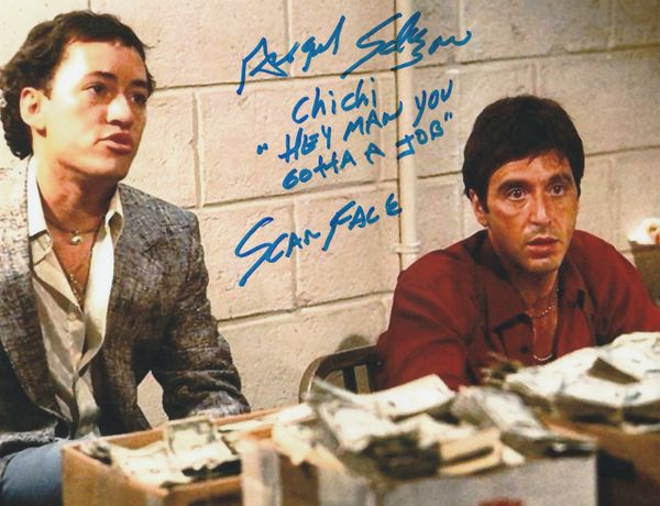 Angel Salazar autograph 8x10, Scarface, Chi-Chi, cool quote