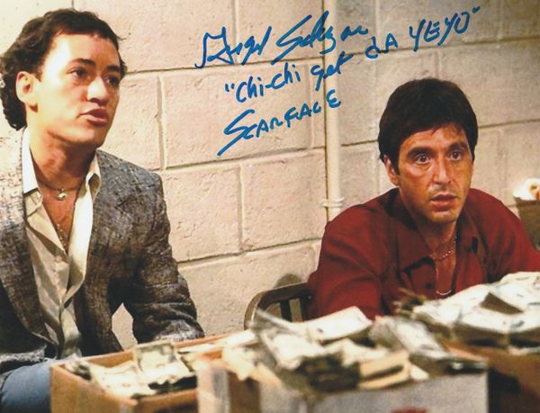 Angel Salazar autograph 8x10, Scarface, two inscriptions