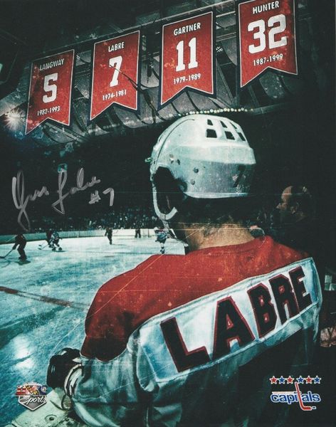 Yvon Labre autograph 8x10, Washington Capitals