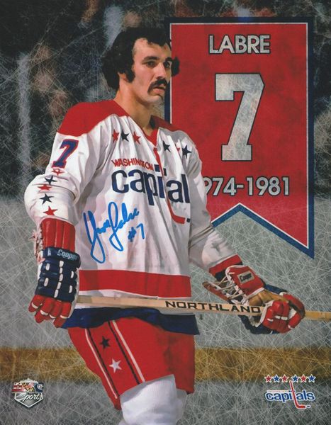 Yvon Labre autograph 8x10, Washington Capitals #7