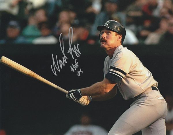 Wade Boggs autograph 8x10, New York Yankees, HOF 05