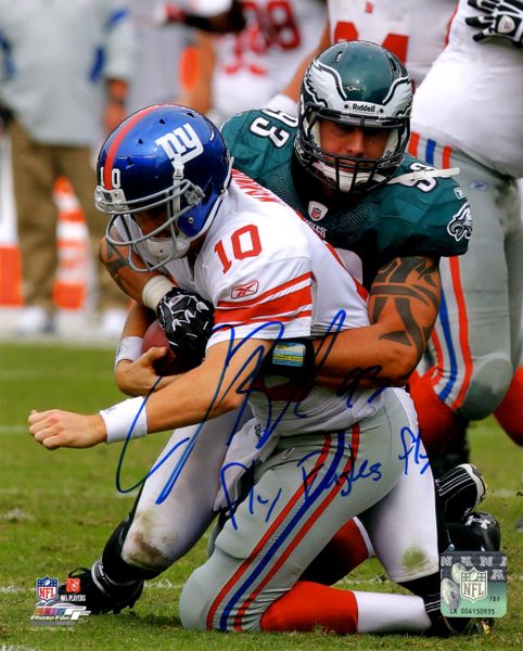 Jason Babin autograph 8x10, Philadelphia Eagles, Fly Eagles Fly