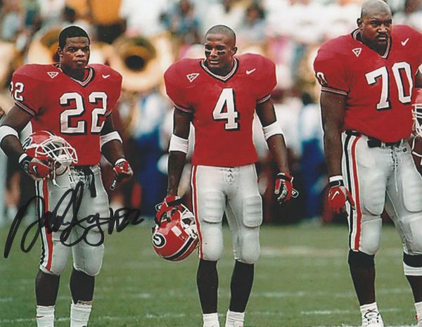 Olandis Gary autograph 8x10, Georgia Bulldogs, w/ Champ Bailey