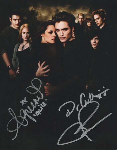 Ashley Greene & Peter Facinelli autograph 8x10, Twilight, character inscriptions