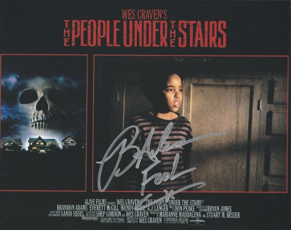 Brandon Adams autograph 8x10, Wes Craven's The People Under the Stairs, Fool