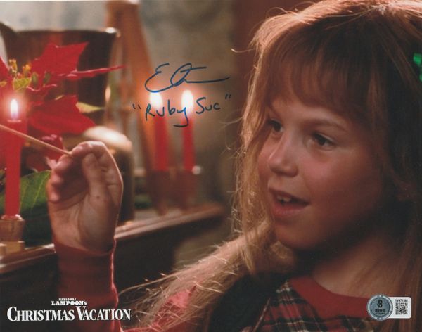 Ellen Latzen autograph 8x10, Christmas Vacation, Ruby Sue, Beckett Witness