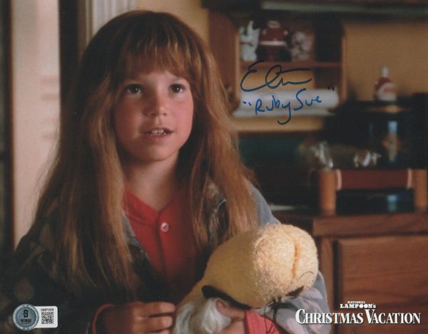 Ellen Latzen autograph 8x10, Christmas Vacation, Ruby Sue inscription, Beckett Witness