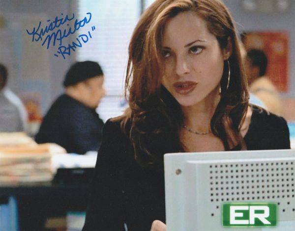 Kristin Minter autograph 8x10, ER show, character inscription