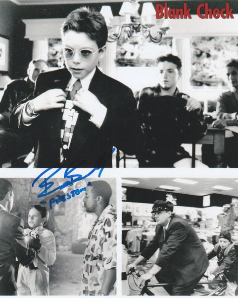 Brian Bonsall autograph 8x10, Blank Check movie, Preston