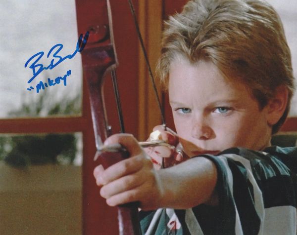 Brian Bonsall autograph 8x10, Mikey movie, character inscription