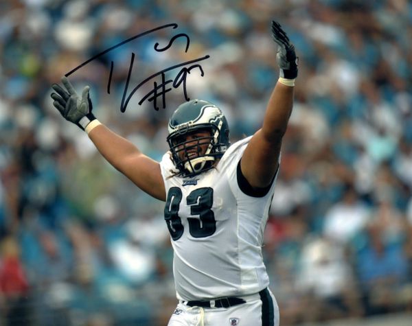 Trevor Laws autograph 8x10, Philadelphia Eagles