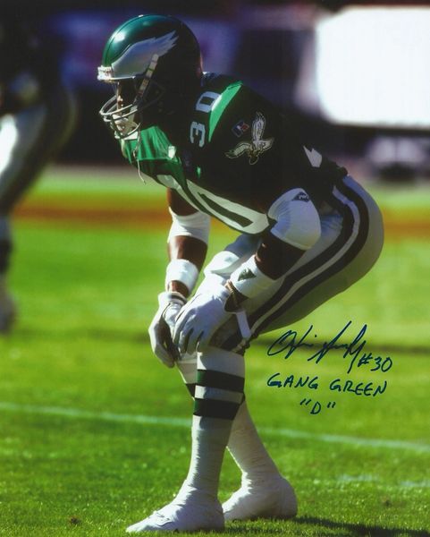 Otis Smith autograph 8x10, Philadelphia Eagles, Gang Green D