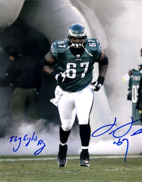 Jamaal Jackson autograph 8x10, Philadelphia Eagles, Fly Eagles Fly