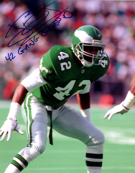 John Booty autograph 8x10, Philadelphia Eagles, Gang Green D