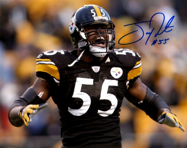 Joey Porter Autographed Pittsburgh Steelers 8x10 Photo (Running) - BAS COA  at 's Sports Collectibles Store