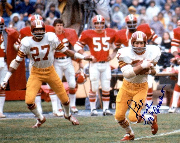 Pat Fischer autograph 8x10, Washington Redskins, 70 Greatest