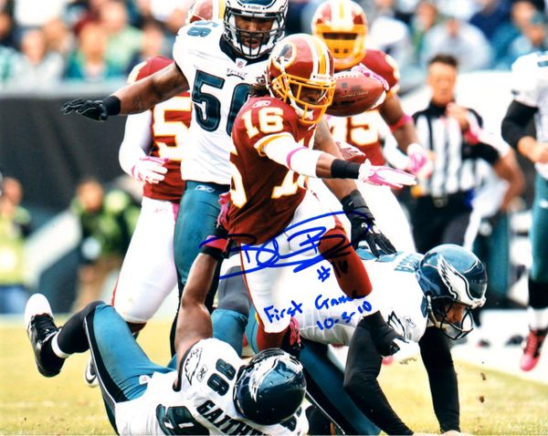 Brandon Banks autograph 8x10, Washington Redskins, RARE inscript