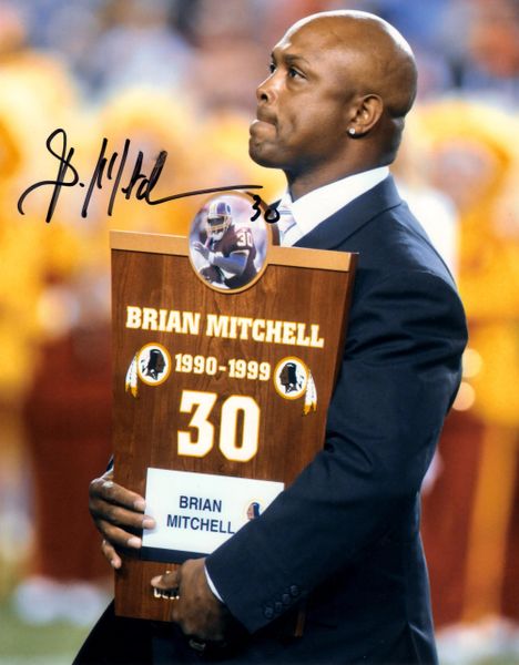 Brian Mitchell autograph 8x10, Washington Redskins