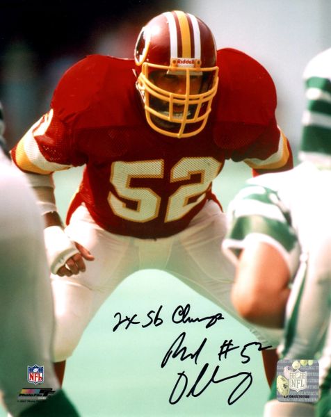 Neal Olkewicz autograph 8x10, Washington Redskins, 2x SB Champ
