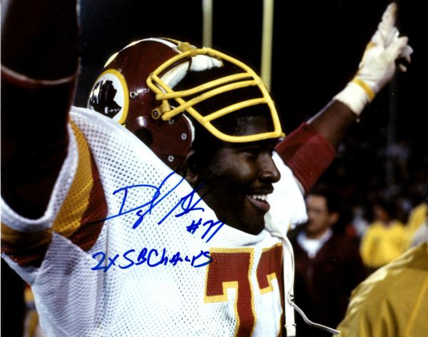 Darryl Grant Autographed Washington Redskins 8×10 Photo White Jersey 15133  PF – Denver Autographs