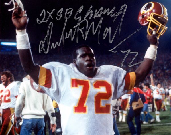 Dexter Manley autograph 8x10, Washington Redskins, 2x SB Champs