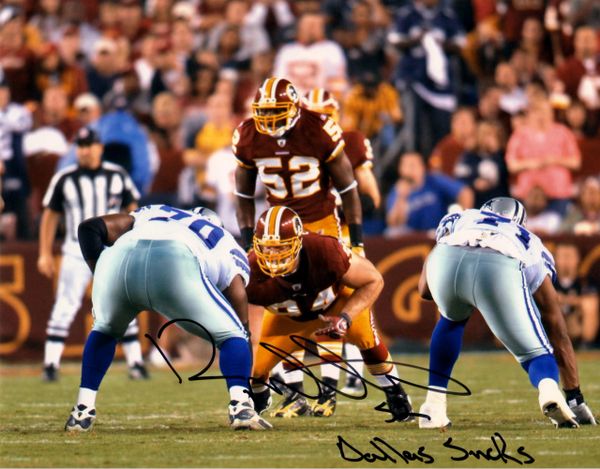 Rocky McIntosh autograph 8x10, Washington Redskins, Dallas Sucks