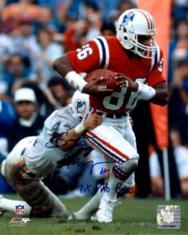 Stanley Morgan autograph 8x10, New England Patriots, 4x Pro Bowl