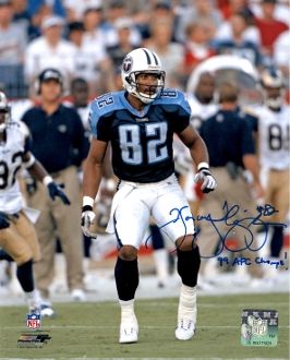 Yancey Thigpen autographed 8x10,Tennessee Titans, 99 AFC Champs