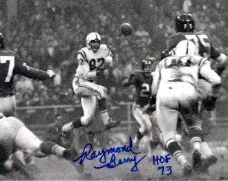 Raymond Berry autograph 8x10, Baltimore Colts, HOF inscription