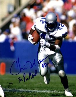Chris Warren autographed 8x10, Seattle Seahawks, 3x Pro Bowl