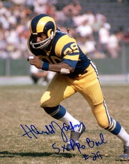 Harold Jackson autographed 8x10, Los Angeles Rams, 5x Pro Bowl