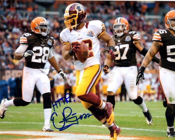 Evan Royster autograph 8x10, Washington Redskins, HTTR