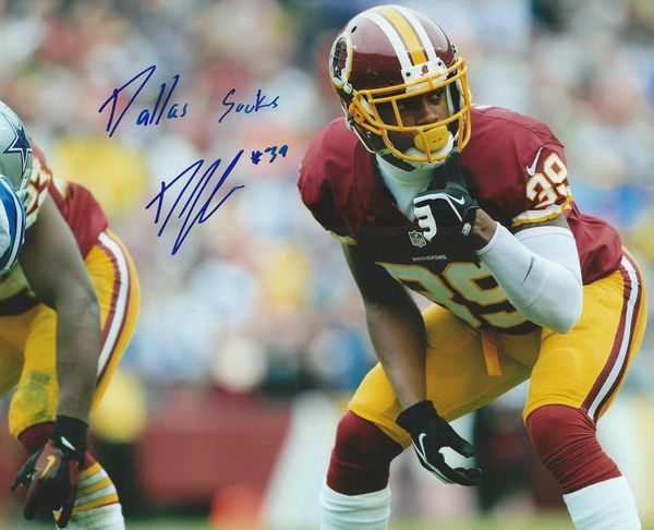 David Amerson autograph 8x10, Washington Redskins, Dallas Sucks