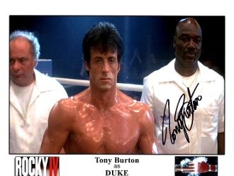 Tony Burton autograph 8x10, Rocky IV