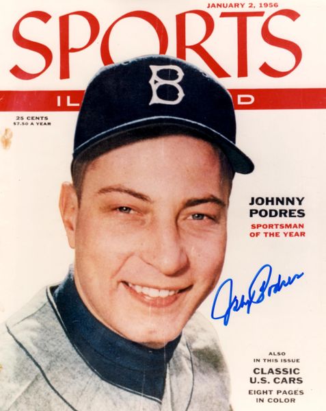 Johnny Podres, autographed 8x10, Los Angeles Dodgers