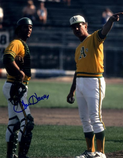 Larry Haney, autographed 8x10, Oakland A's