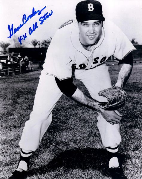 Gene Conley, autographed 8x10, Boston Red Sox, 4x All Star inscription