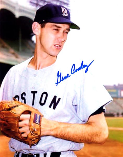 Gene Conley, autographed 8x10, Boston Braves