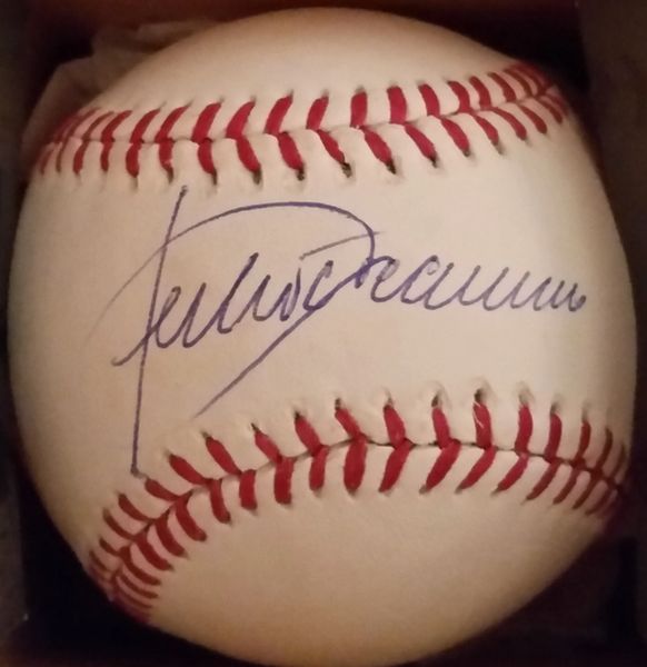 Julio Franco, autographed MLB baseball