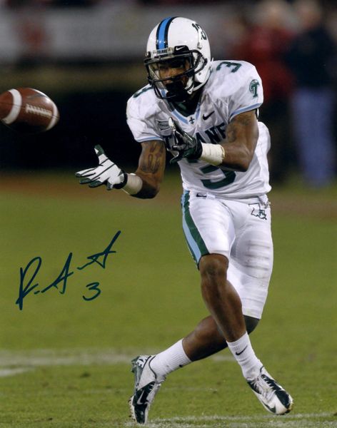 Ryan Grant, autographed 8x10, Tulane University