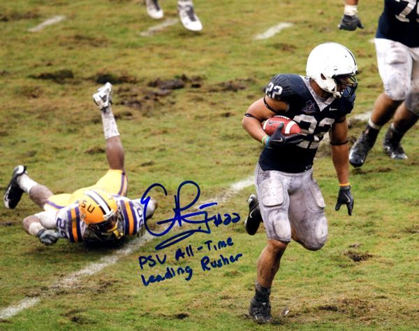 Evan Royster autograph 8x10, Penn State with awesome inscription