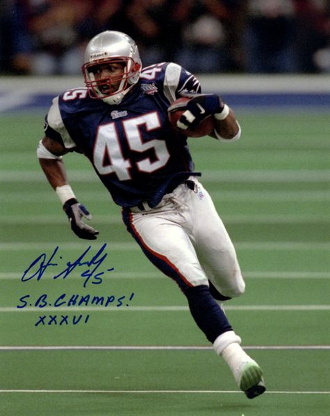 RUSS FRANCIS AUTOGRAPHED NEW ENGLAND PATRIOTS 8 X 10 PHOTO