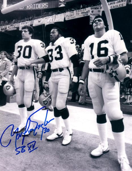 Mark Van Eeghen autographed 8x10, Oakland Raiders with inscription