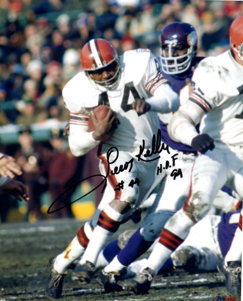 Leroy Kelly autographed 8x10, Cleveland Browns, HOF 94