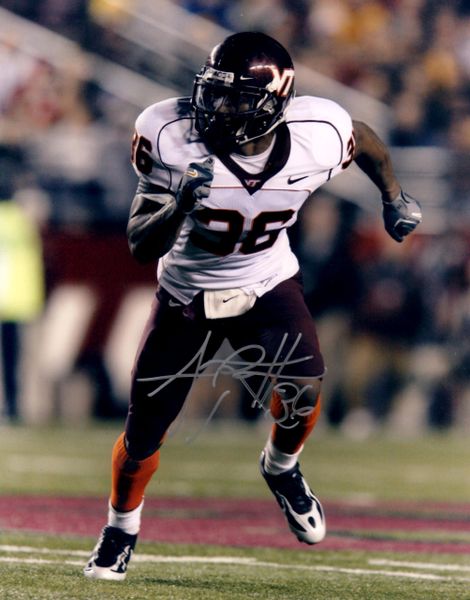 Aaron Rouse autograph 8x10, Virginia Tech