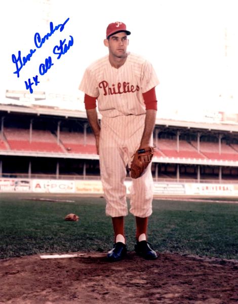 Gene Conley autograph 8x10, Philadelphia Phillies, 4x All Star