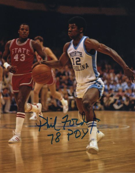 Phil Ford autograph 8x10, UNC Tarheels, 78 POY